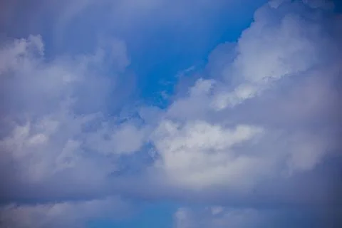 Cloudy landscape in the spring sky Stock Photos