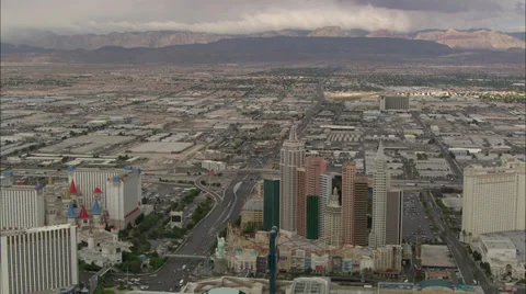 Cloudy Las Vegas Strip Stock Footage 37283343