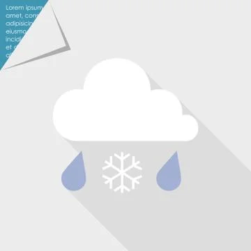 Cloudy with light rain Stock Illustration