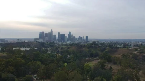 Cloudy Los Angeles skyline Video stock 119145375