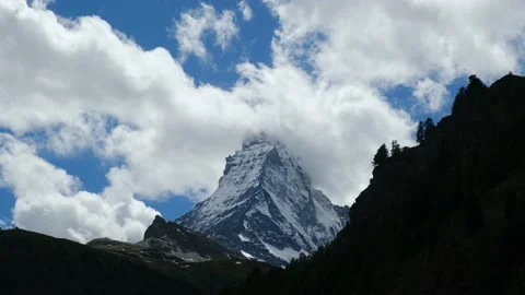 Cloudy Matterhorn Stock Footage 199782593