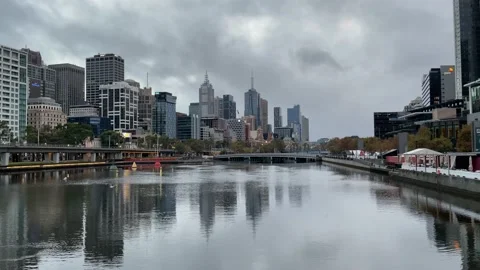 Cloudy Melbourne Dawn Stock Footage 179558524