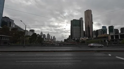 Cloudy Melbourne view Video stock 216216099