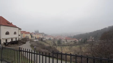 A cloudy moment in Prague Stock Footage 123687926