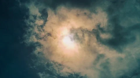 Cloudy Moody Sky With Sun Lookingup Timelapse 4K Video stock 67958934