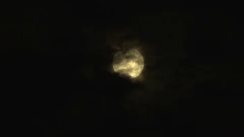 The cloudy moon Video stock 81410756