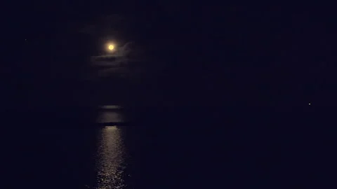 Cloudy Moon Video stock 244714771
