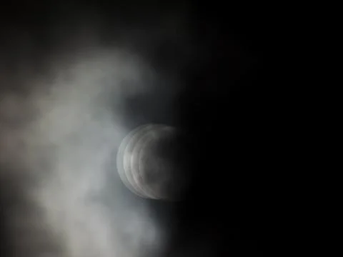 Cloudy Moon Phases and Eclipse effect Foto stock