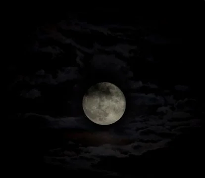 Cloudy moon 스톡 사진