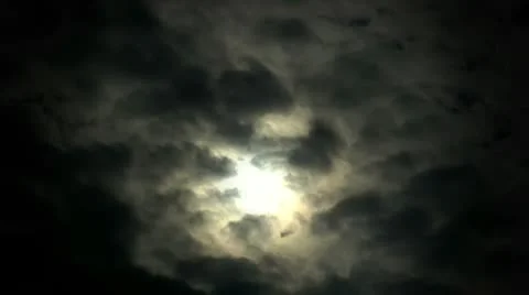 A cloudy moon-scape Stock Footage 10577936