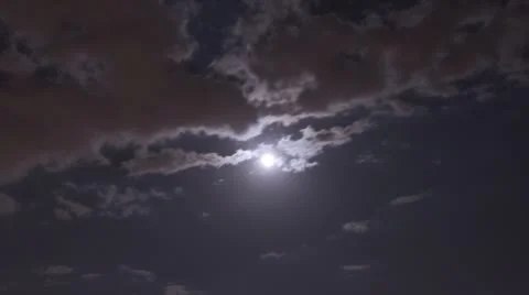 Cloudy Moon Timelapse Stock-Footage 8914490