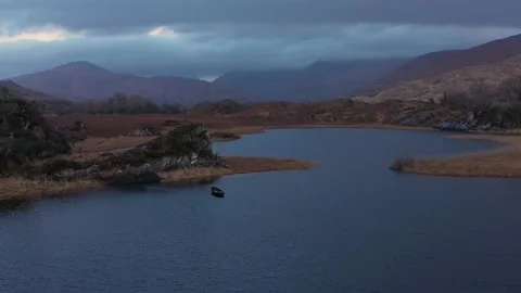 Cloudy Morning at Upper Lake, Killarney, Co Kerry, Ireland Stock Footage 233027189