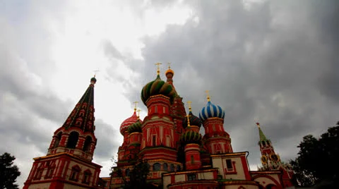 Cloudy Moscow kremlin time lapse Stock Footage 26083705
