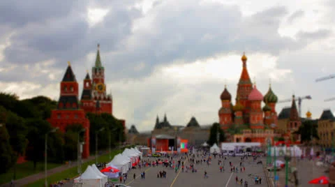 Cloudy Moscow kremlin time lapse Stock Footage 26087700