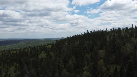 Cloudy Mountain Forest  - Sept Chutes Stock Footage 158183161