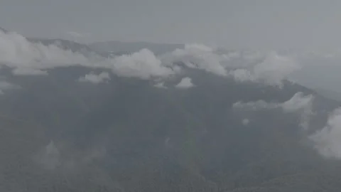 Cloudy Mountain Landscape with Forest and Sky View Stock Footage 341973619