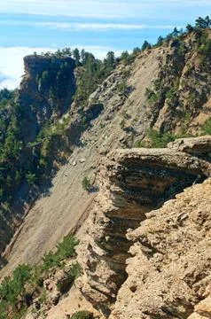 Cloudy mountain landscape Stock Photos