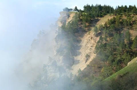 Cloudy mountain landscape Stock Photos