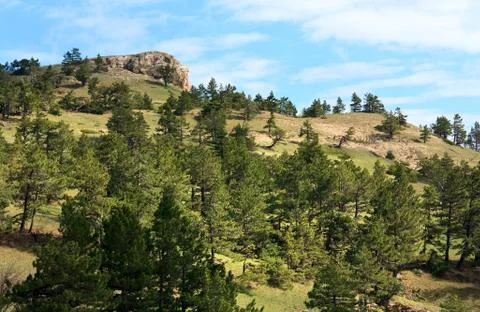 Cloudy mountain landscape Stock Photos