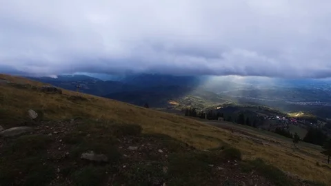 Cloudy  Mountain Parangul Mare Stock Footage 110316136