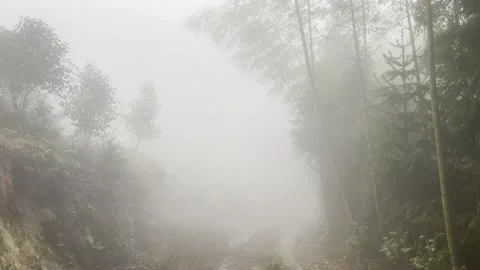 Cloudy mountain paths Stock Footage 232323560