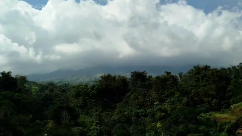 Cloudy mountain peak  Stock Footage 341827840