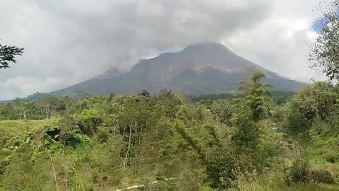 Cloudy mountain peak  Stock Footage 341828007