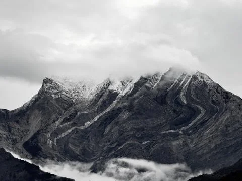 Cloudy Mountain Stock Photos