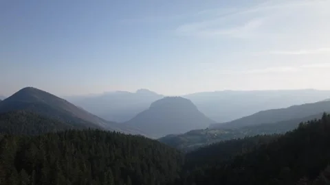 Cloudy Mountain Seen By Drone Video stock 246739180