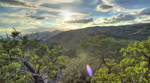 Cloudy Mountain Sunset 1 Video stock 53376624