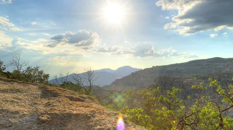 Cloudy Mountain Sunset 3 Video stock 53796933