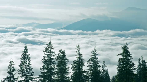 Cloudy mountain time-lapse Stock Footage 30704453