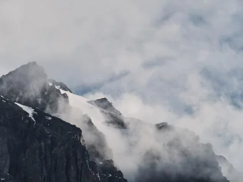 Cloudy mountains Stock Photos