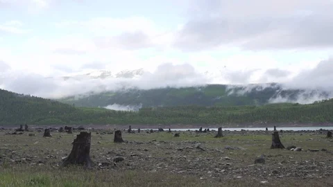 Cloudy nature time lapse Vídeos de archivo 105770084