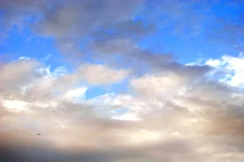 Cloudy nice sky at midday with sun bright Stock Photos