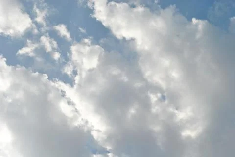 Cloudy nice sky at midday with sun bright Stock Photos