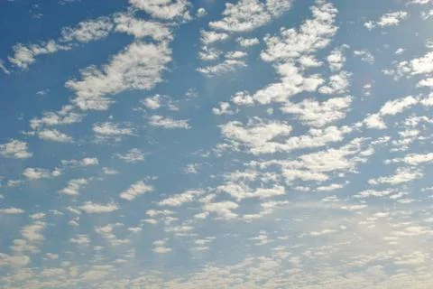 Cloudy nice sky at midday with sun bright Stock Photos
