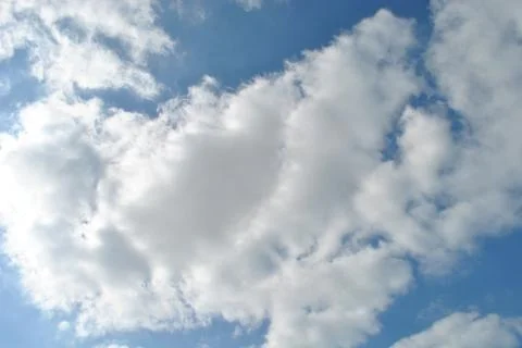 Cloudy nice sky at midday with sun bright Stock Photos