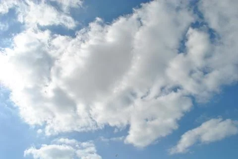 Cloudy nice sky at midday with sun bright Stock Photos