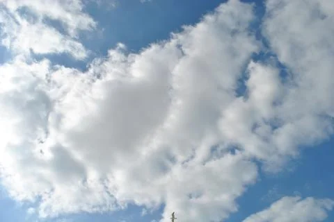 Cloudy nice sky at midday with sun bright Stock Photos