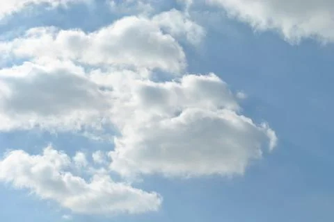 Cloudy nice sky at midday with sun bright Foto stock