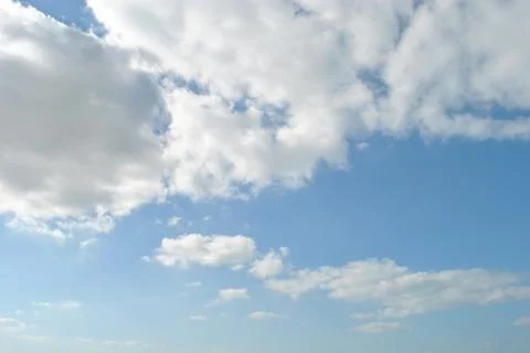 Cloudy nice sky at midday with sun bright Stock Photos