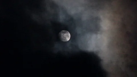 Cloudy night Stock Footage 125941477