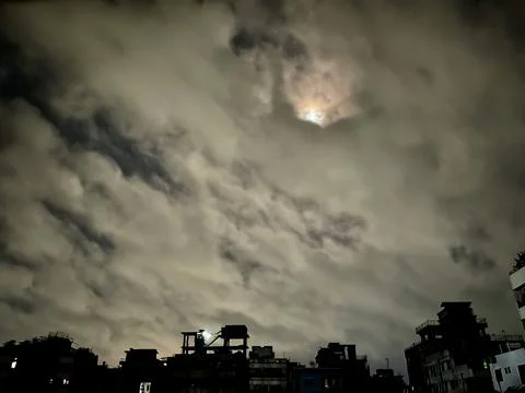 Cloudy night Stock Photos