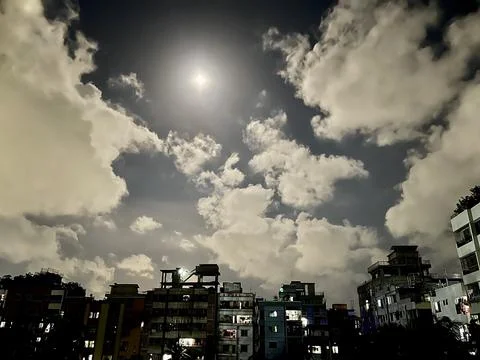 Cloudy night Stock Photos