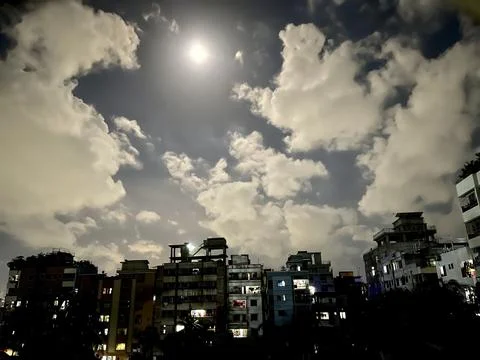 Cloudy night Stock Photos