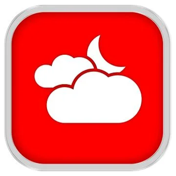 Cloudy at night sign Stock Illustration