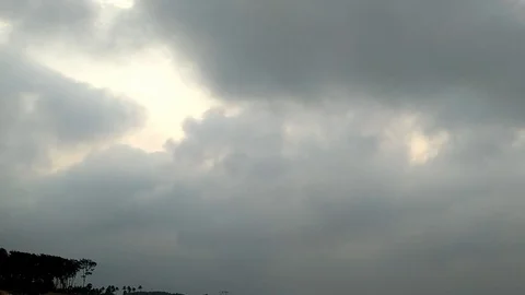 Cloudy Ocean Stock Footage 108249502