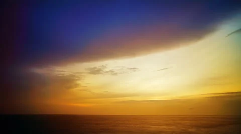 Cloudy ocean sunset Video stock 54619803
