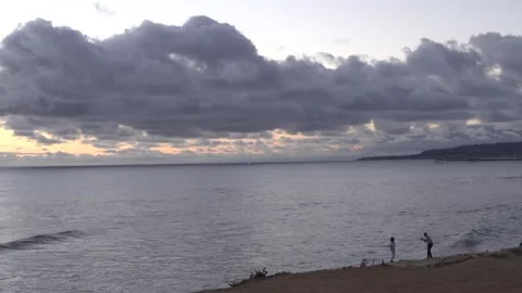 Cloudy Ocean view Stock Footage 193992682